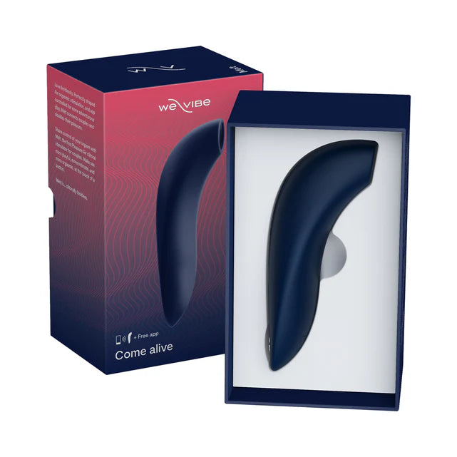We-Vibe Melt Rechargeable Silicone Pleasure Air Clitoral Stimulator Midnight Blue