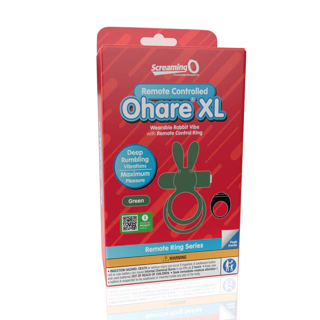 Screaming O Remote Controlled Ohare XL Vibrating Ring Green