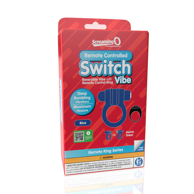 Screaming O Remote Controlled Switch Vibrating Ring Blue