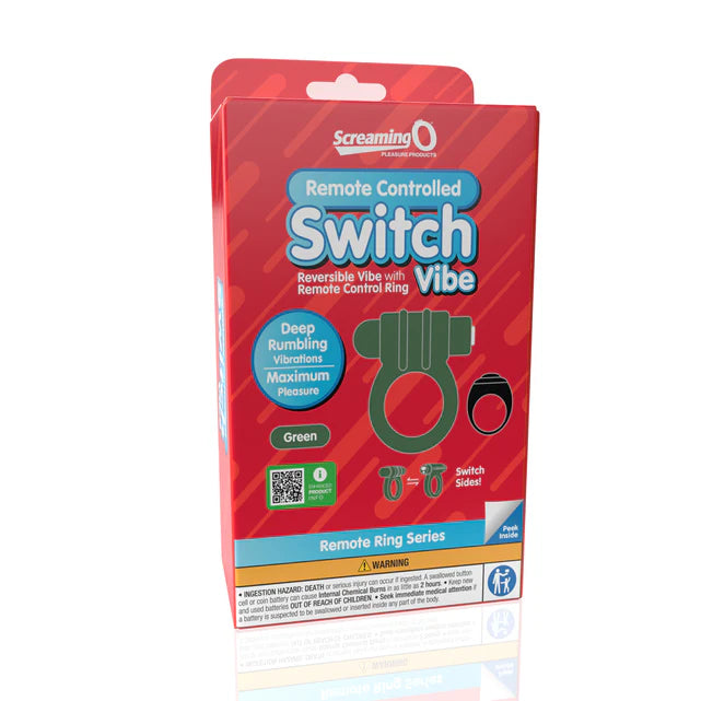 Screaming O Remote Controlled Switch Vibrating Ring Green